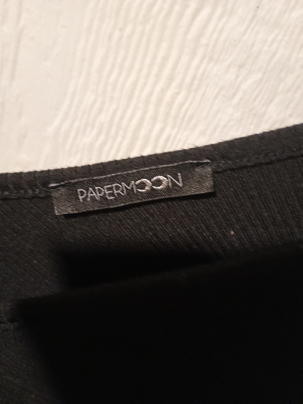 PAPERMOON Black Top with Logo Tag